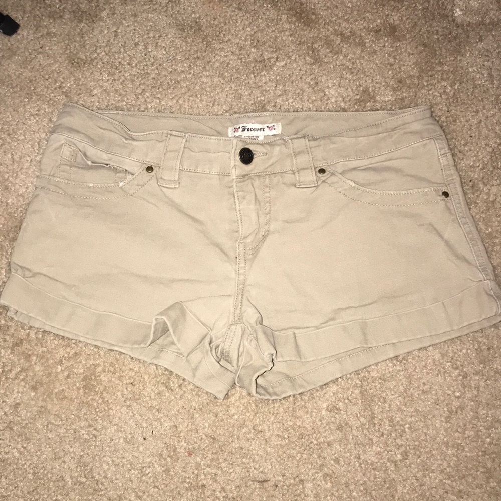 short tan shorts